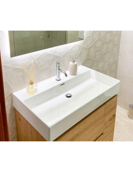 Bateria umywalkowa stojąca Tres Study metalizowany czarny 26290301KM