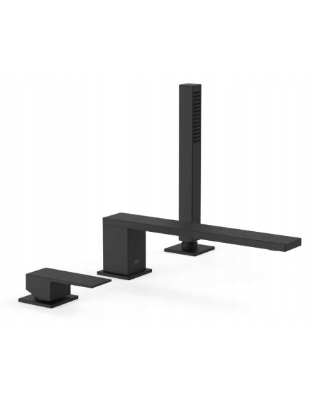 Bateria wanno-prysznicowa nawannowa Tres Cuadro Exclusive czarna 00616103NM