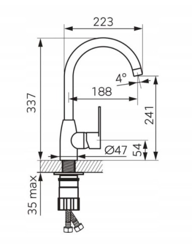 Ferro Algeo bateria zlewozmywakowa stojąca BAG4