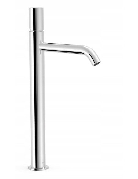 Bateria umywalkowa stojąca Tres Study srebrny 26130801