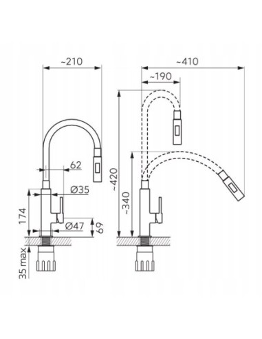 Ferro Zumba Slim bateria kuchenna 2F szara BZA43S