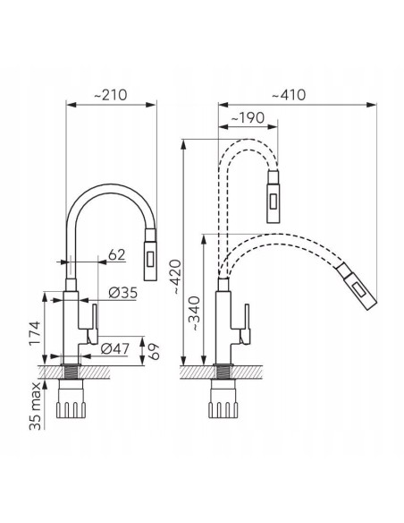 Ferro Zumba Slim bateria kuchenna 2F biała BZA43W