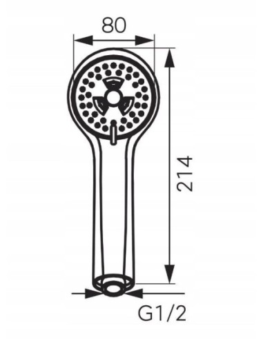 Ferro Rączka natrysku 3-funkcyjna Sole chrom S300