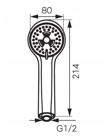Ferro Rączka natrysku 3-funkcyjna Sole chrom S300
