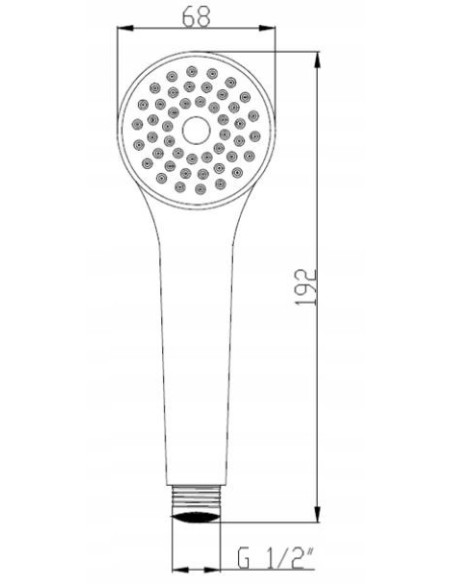 Invena słuchawka prysznicowa EOL 1-F AS-14-001