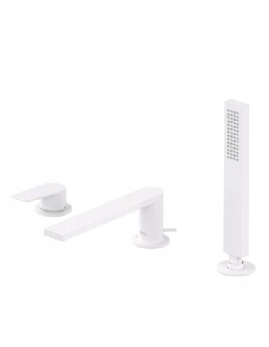 Bateria wannowa jednouchwytowa nawannowa Tres Project srebrny 21116101