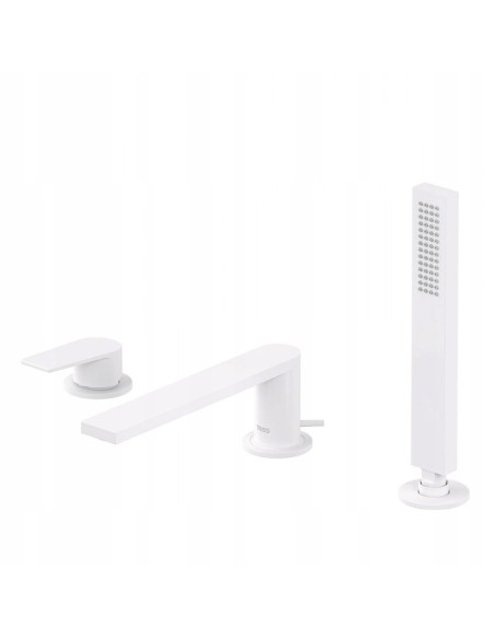 Bateria wannowa jednouchwytowa nawannowa Tres Project srebrny 21116101