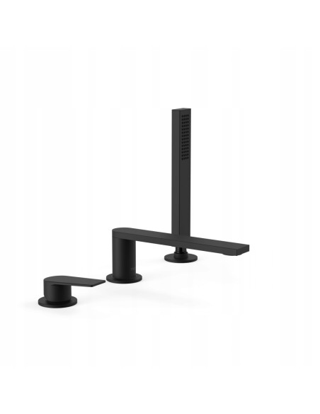 Bateria wannowo-prysznicowa nawannowa Tres Project czarny 21116101NM