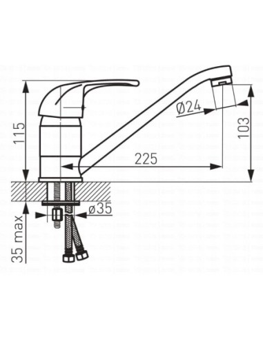 BLUE Bateria Prima kuchenna stojąca B020102005
