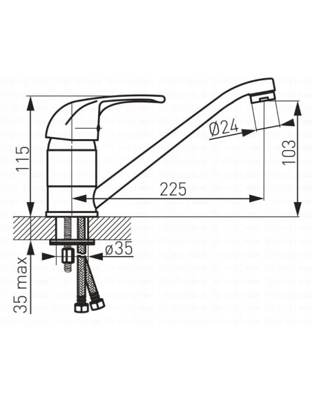 BLUE Bateria Prima kuchenna stojąca B020102005