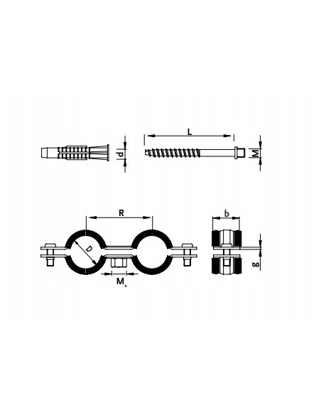 GORGIEL Uchwyt stalowy do rur 20 26-31 1031226030