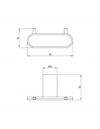 Haczyk na kołki Deante czarny ADR_N121