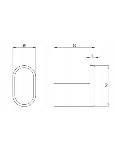 DEANTE ROUND HACZYK POJEDYŃCZY NERO ADR_N111