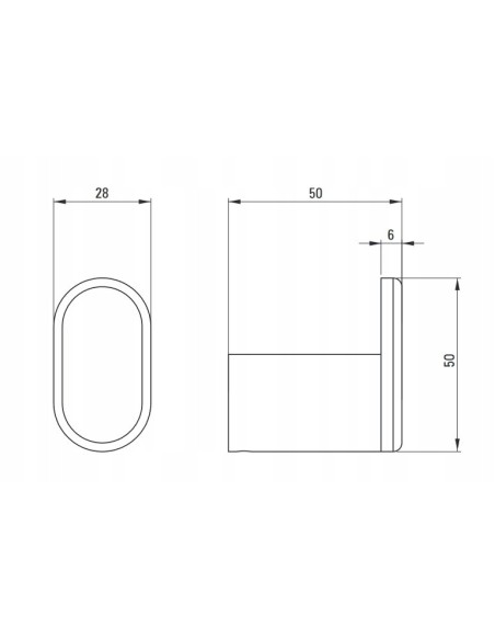 DEANTE ROUND HACZYK POJEDYŃCZY NERO ADR_N111