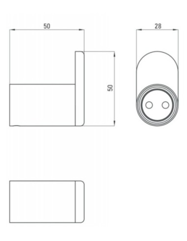 DEANTE ROUND HACZYK POJEDYŃCZY NERO ADR_N111
