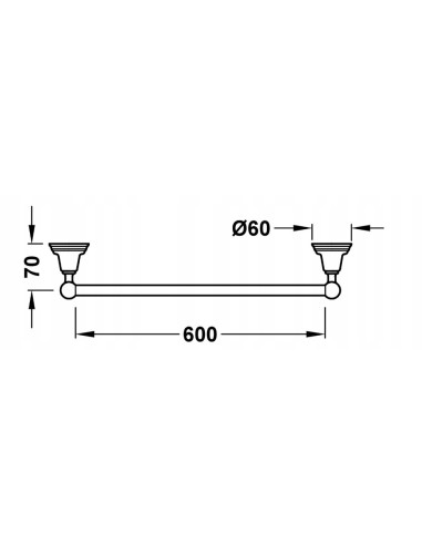 TRES Accesorios Banyo Haczyk na ręcznik 12423603