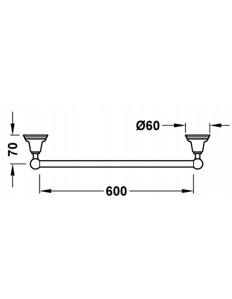 TRES Accesorios Banyo Haczyk na ręcznik złoty 12423603OR