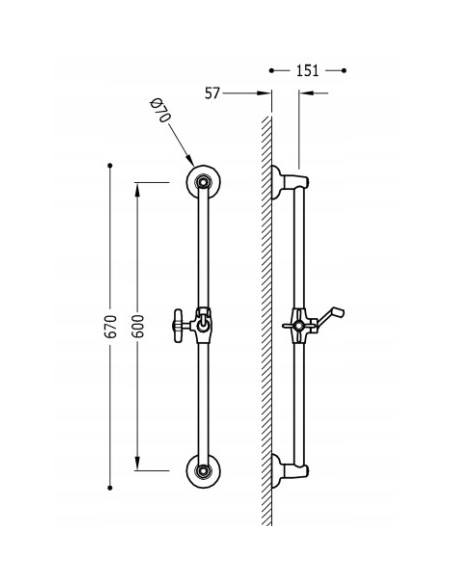 TRES Drążek niklowany 24273201