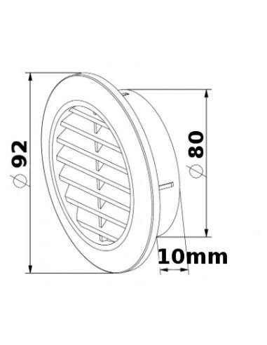 Kratka wentylacyjna Wentylacyjne Awenta biały