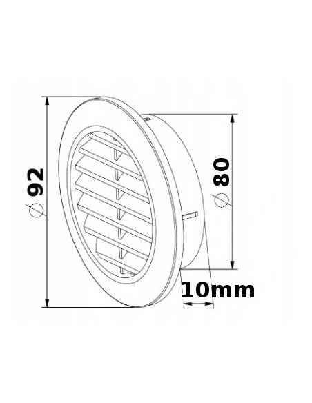 Kratka wentylacyjna Wentylacyjne Awenta biały