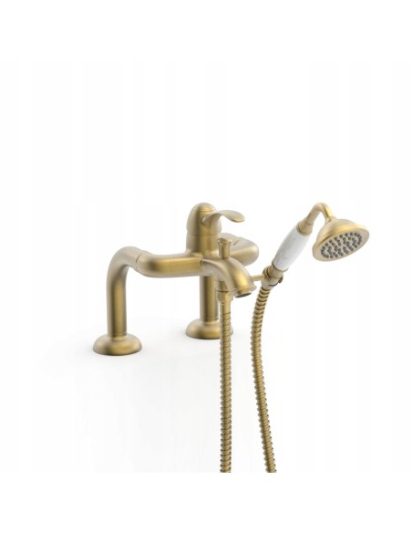 Bateria wannowa nawannowa TRES Monoclasic antyczny mosiądz mat 24219401LM