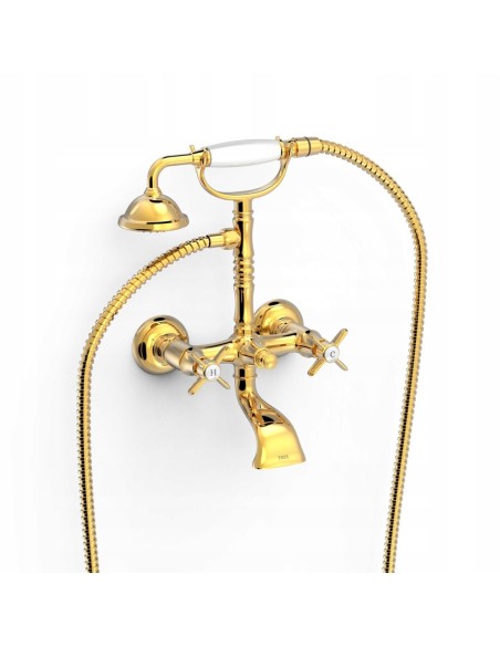 TRES Clasic Bateria dwuuchwytowa ścienna złoto 24K 24217601OR