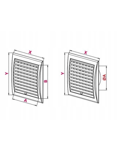 Awenta Kratka wentylacyjna Luna 14x14 fi100 A-TL10