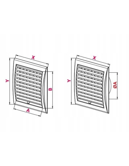 Awenta Kratka wentylacyjna Luna 16x16 fi150 A-TL14