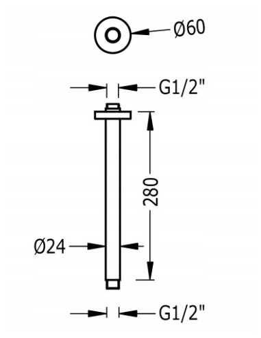 TRES Ramię do głowicy natryskowej 13462102