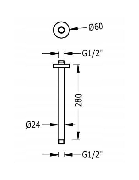 TRES Ramię do głowicy natryskowej 13462102