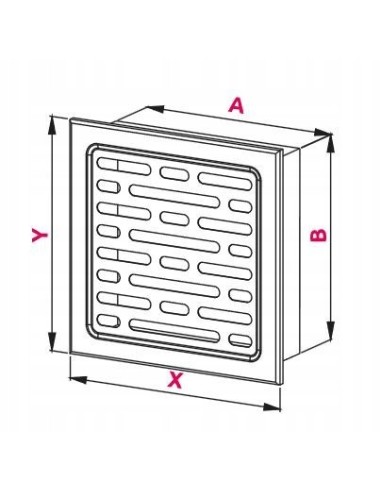 Awenta Kratka wentylacyjna biała MN 14X14 MN1B
