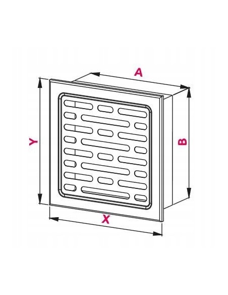 Awenta Kratka wentylacyjna biała MN 14X14 MN1B