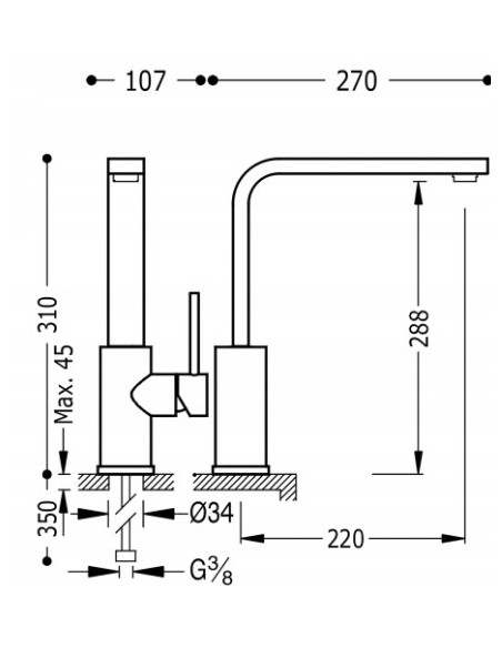 Bateria kuchenna stojąca Tres TOP-TRES szary 162435