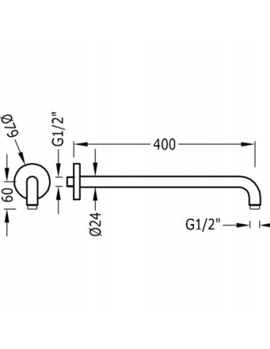 TRES Ramię do głowicy natryskowej 13462104