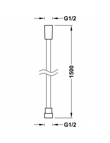 Tres Wąż prysznicowy SATIN Stal 913460915AC
