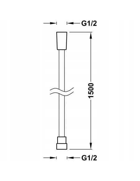 Tres Wąż prysznicowy SATIN Stal 913460915AC