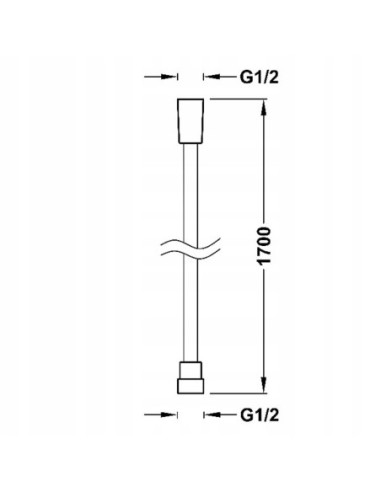 WĄŻ PRYSZNICOWY 170 CM BIAŁY MAT TRES EXCLUSIVE