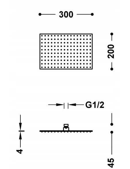 TRES Compl Ducha Deszczownica 134315007