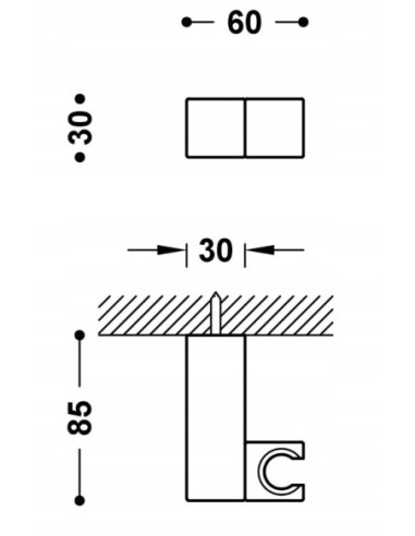 TRES Compl Ducha Obrotowa podstawa do słuchawki prysznicowej 107839OR