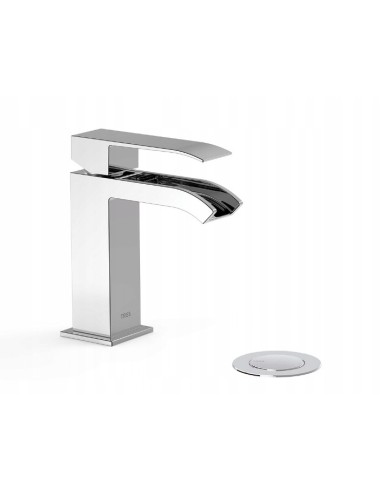 Bateria umywalkowa stojąca Tres srebrny 00611001D