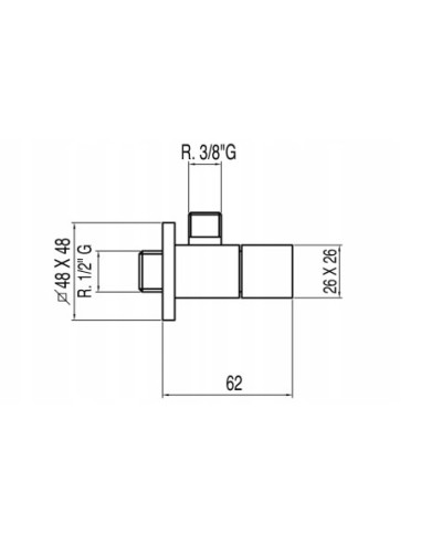 TRES zawór kątowy pokrętło 13474220