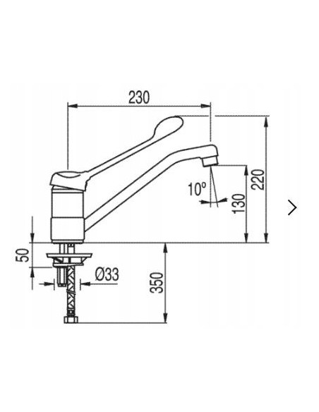 Bateria umywalkowa stojąca Tres srebrny 17233311