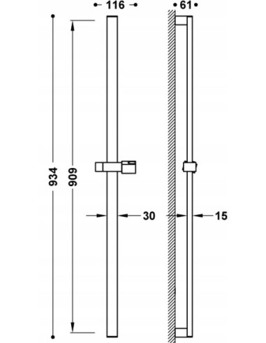TRES Compl Ducha Drążek przesuwny prysznicowy 134517