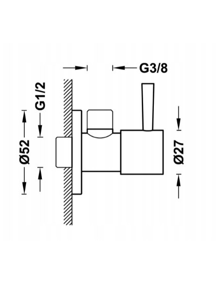 TRES Compl Griferia Kurek kątowy 13474210