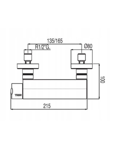 Bateria prysznicowa Tres LEX srebrny 181468