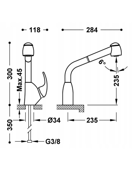 Bateria kuchenna stojąca TRES Cocina srebrny 3044401
