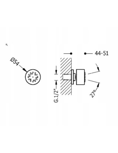 Dysza z hydromasażem Tres Natryski srebrny 9134915