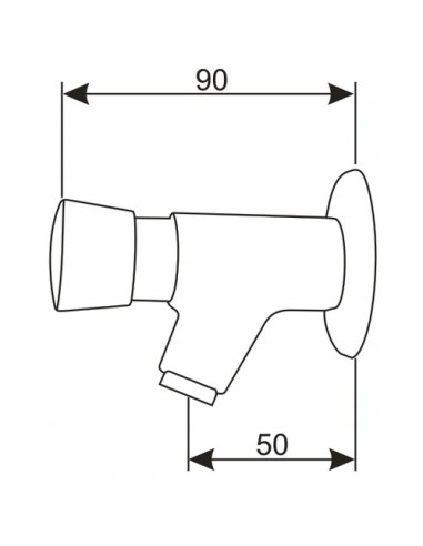 Bateria umywalkowa ścienna Tres srebrny 112100