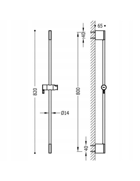 Zestaw prysznicowy natynkowy Tres Loft-Tres 3463701