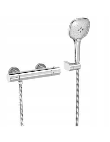 Bateria prysznicowa Tres Base Plus srebrny 21616401